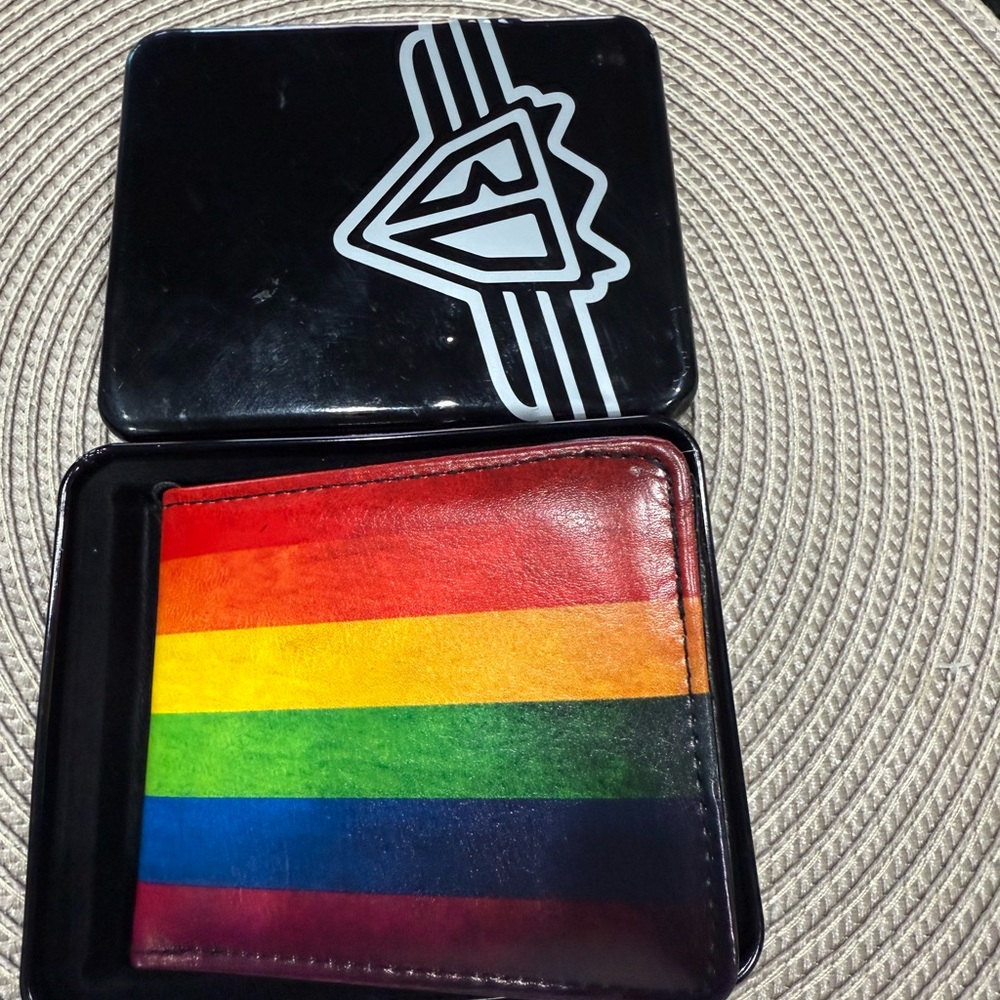 Buckle-Down Multicolor Stripe Rainbow Wallet